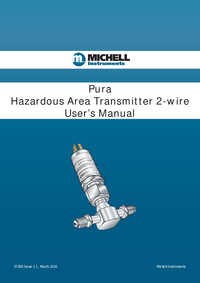Thumbnail of document Manual - PUR Gas Trace Moisture Transmitter
